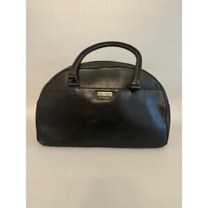 Perlina Leather Handbag Black 12x8